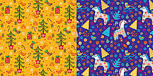 Holiday on the Doorstep. New Year Decorations and Paper Postcards
