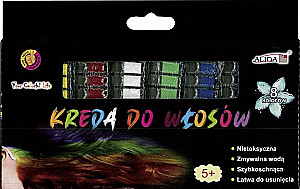  kredki do włosów z grzebieniem, zestaw 8 kolorów