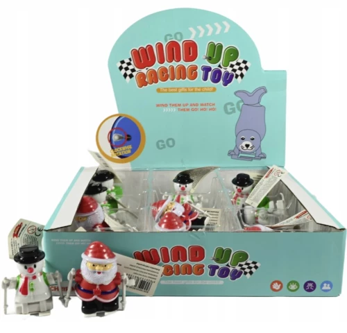 Wind-up Christmas Toy - Santa Claus/Snowman (mix)