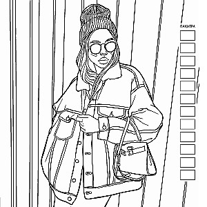 Coloring Book - Fashion Girl for Marker Work
