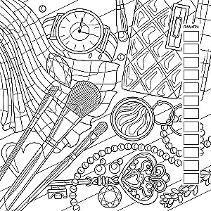 Coloring Book - Fashion Girl for Marker Work