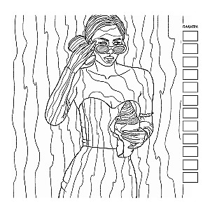 Coloring Book - Fashion Girl for Marker Work