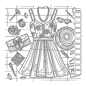 Coloring Book - Fashion Girl for Marker Work