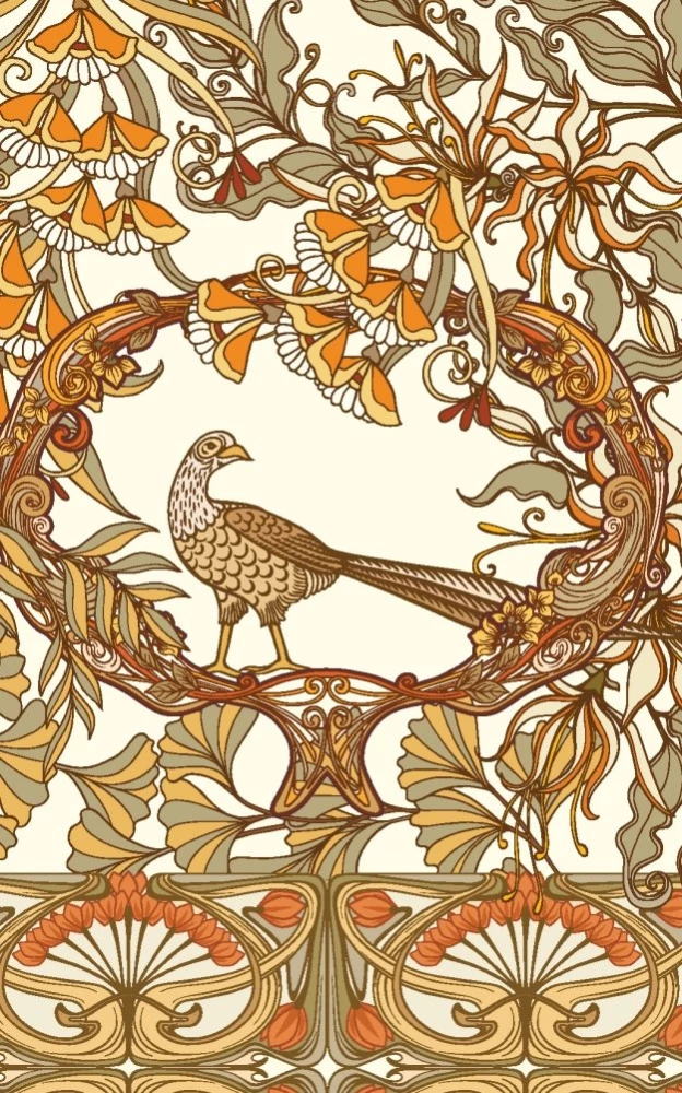 Art Nouveau Notebook (brown background)