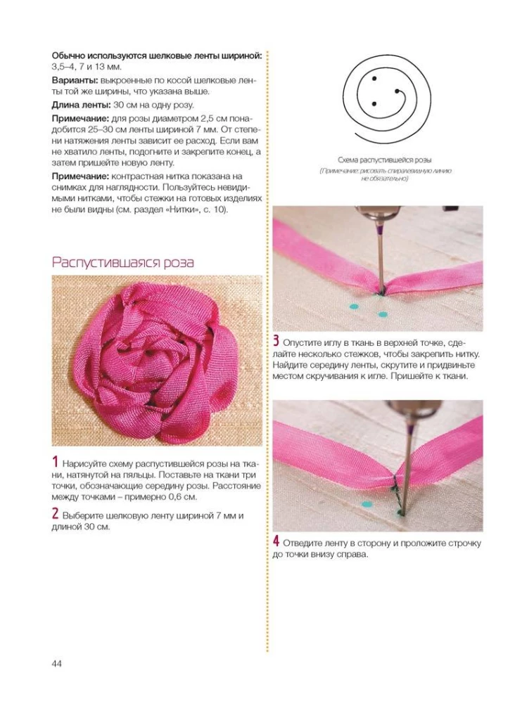 Embroidering with Silk Ribbons in a New Way. Projects for a Sewing Machine