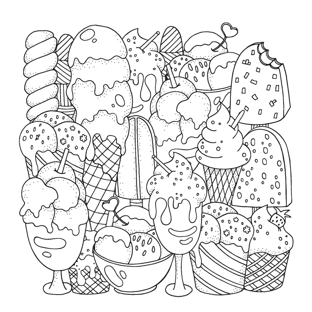 Coloring book for working with Hygge markers (cacti)