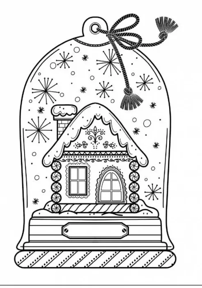 Art Coloring Book for New Year. Issue 4. Christmas Ornaments