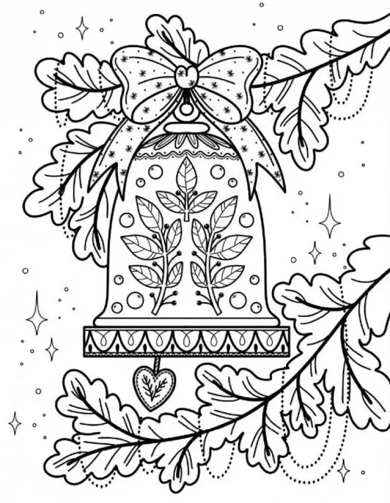 Art Coloring Book for New Year. Snowman in a Car