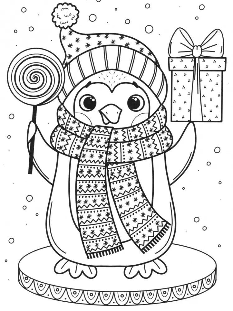 Art coloring book for the New Year. Christmas trees