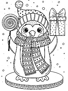 Art coloring book for the New Year. Christmas trees