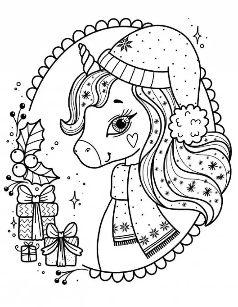 Art coloring book for the New Year. Christmas trees