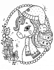 Art coloring book for the New Year. Christmas trees