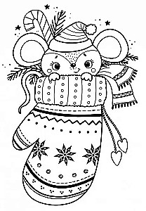 Art coloring book for the New Year. Christmas trees