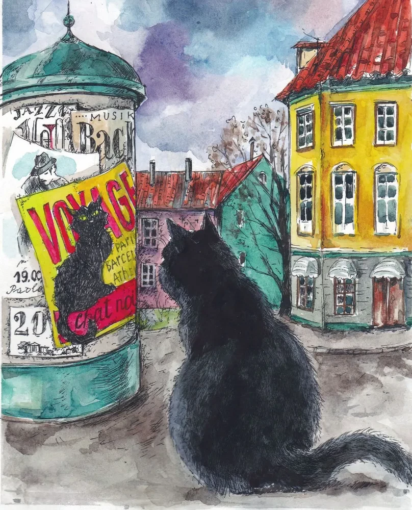Embroidery Journey of the Black Cat