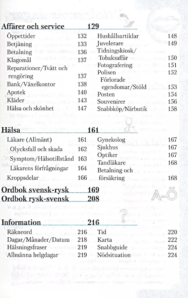 Russian phrasebook and dictionary for Swedish speakers