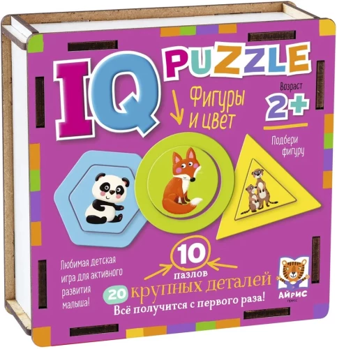 IQ Пазл деревянный. Фигуры и цвет