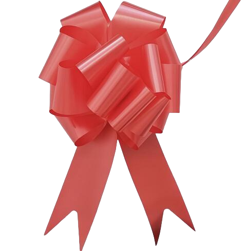 Dāvanu sarkans zieds (5x150cm)