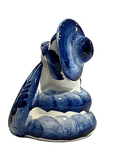 Porcelain figurine - Snake - Hat (10x9)