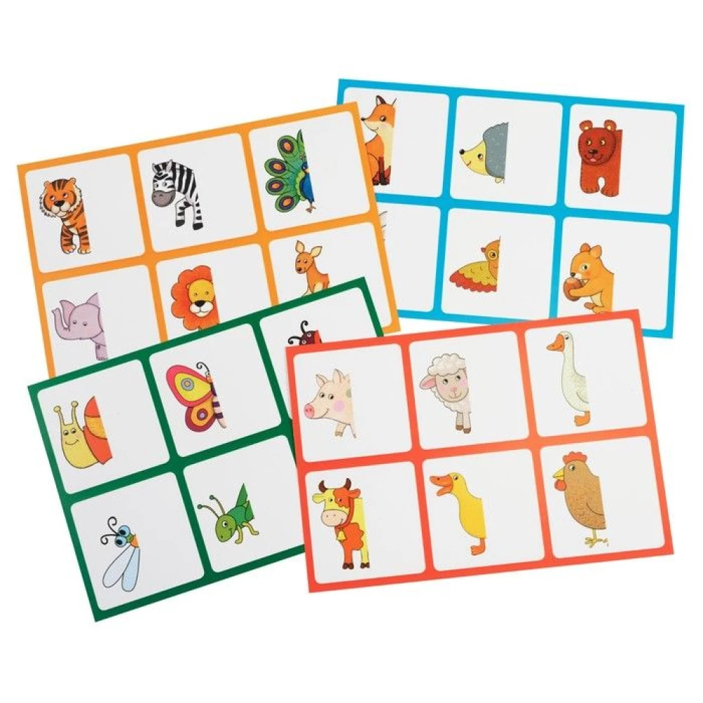 Plastic Lotto for Toddlers. Whose Half? Guess Who It Is