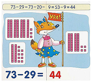 Fox Cubs. Counting up to 100. Set of Cards