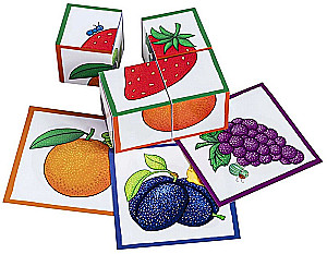 Smart Cubes in a Tray. 4 pieces. Fruits and Berries
