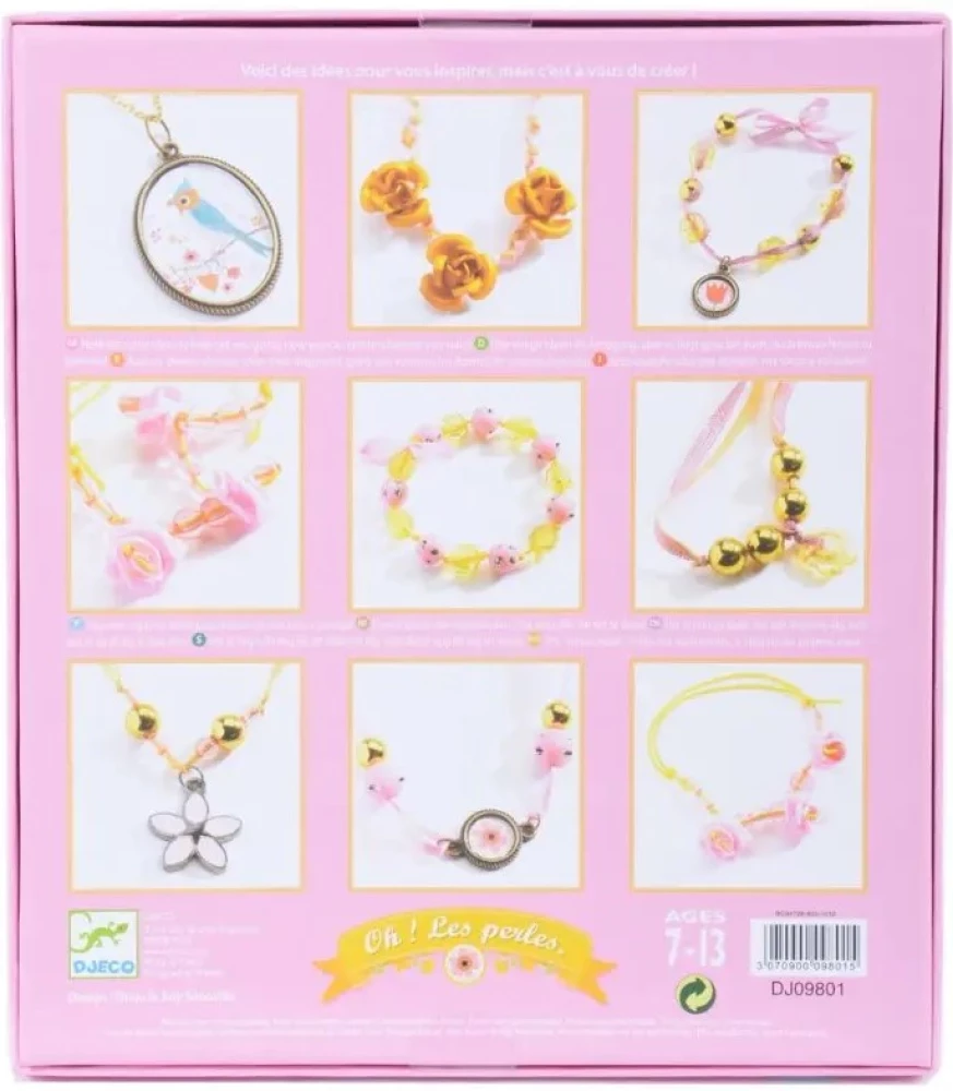 Djeco Jewelry Making Set - Beads and Flowers