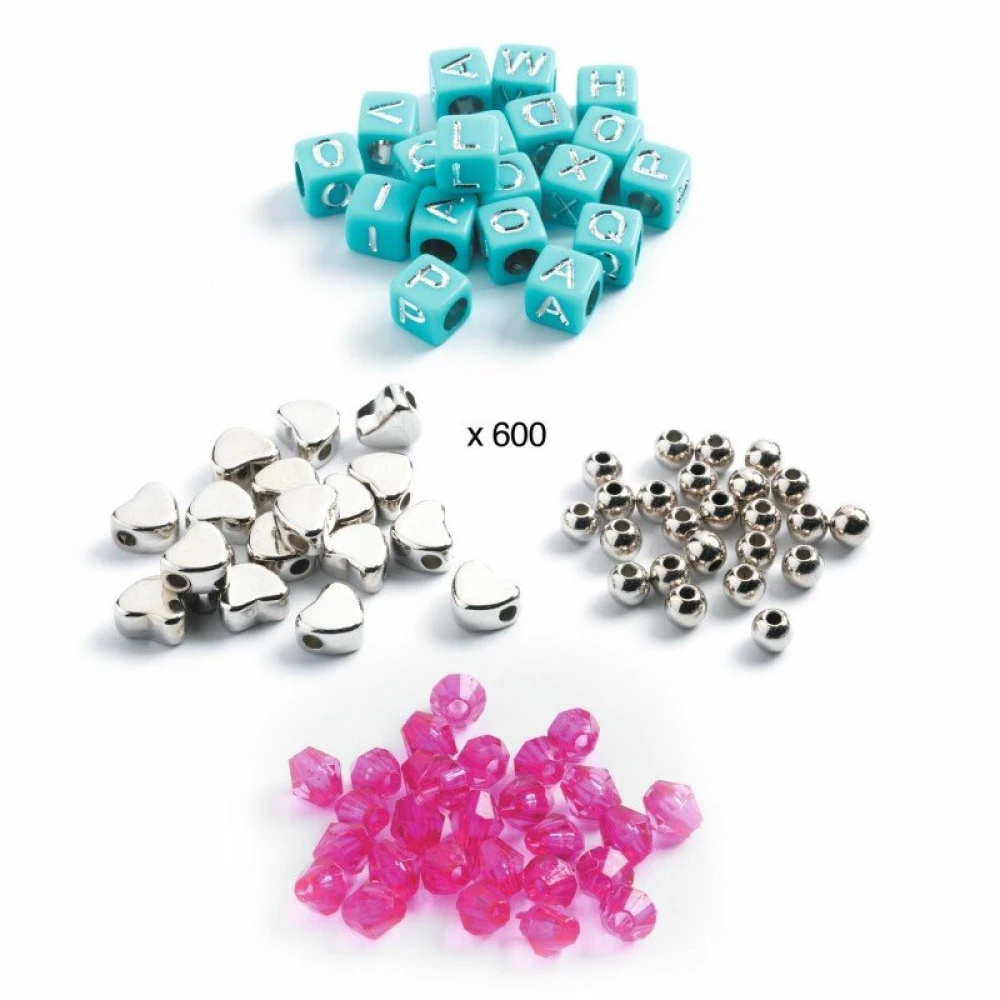 Creativity Set - Alphabet Beads. Silver