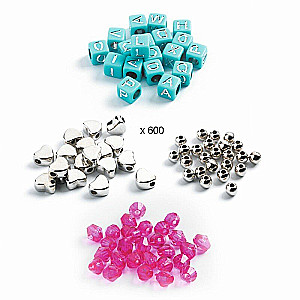 Creativity Set - Alphabet Beads. Silver