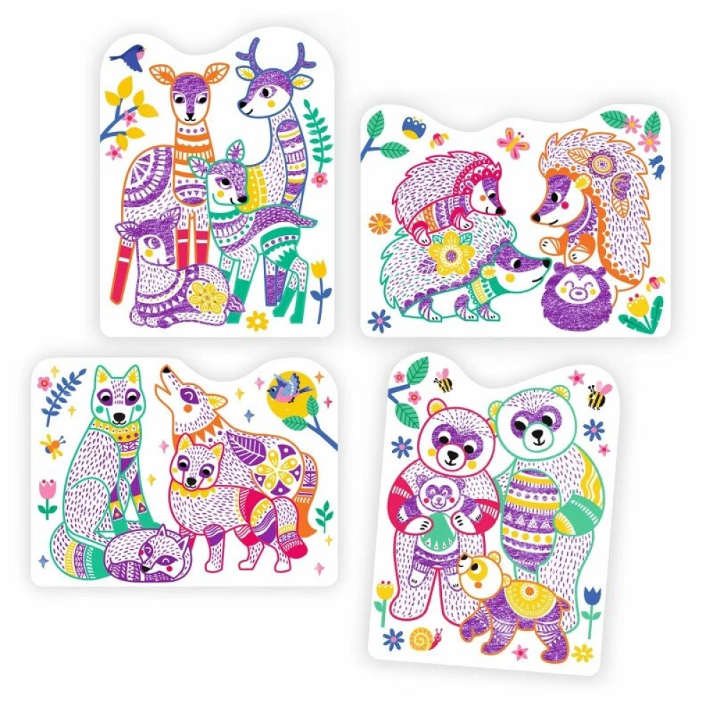 Coloring Book - Families of Forest Animals