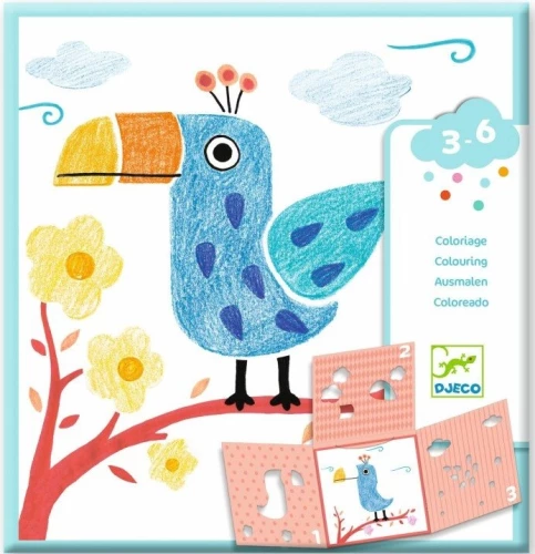 Coloring - 3 stencils, 1 picture