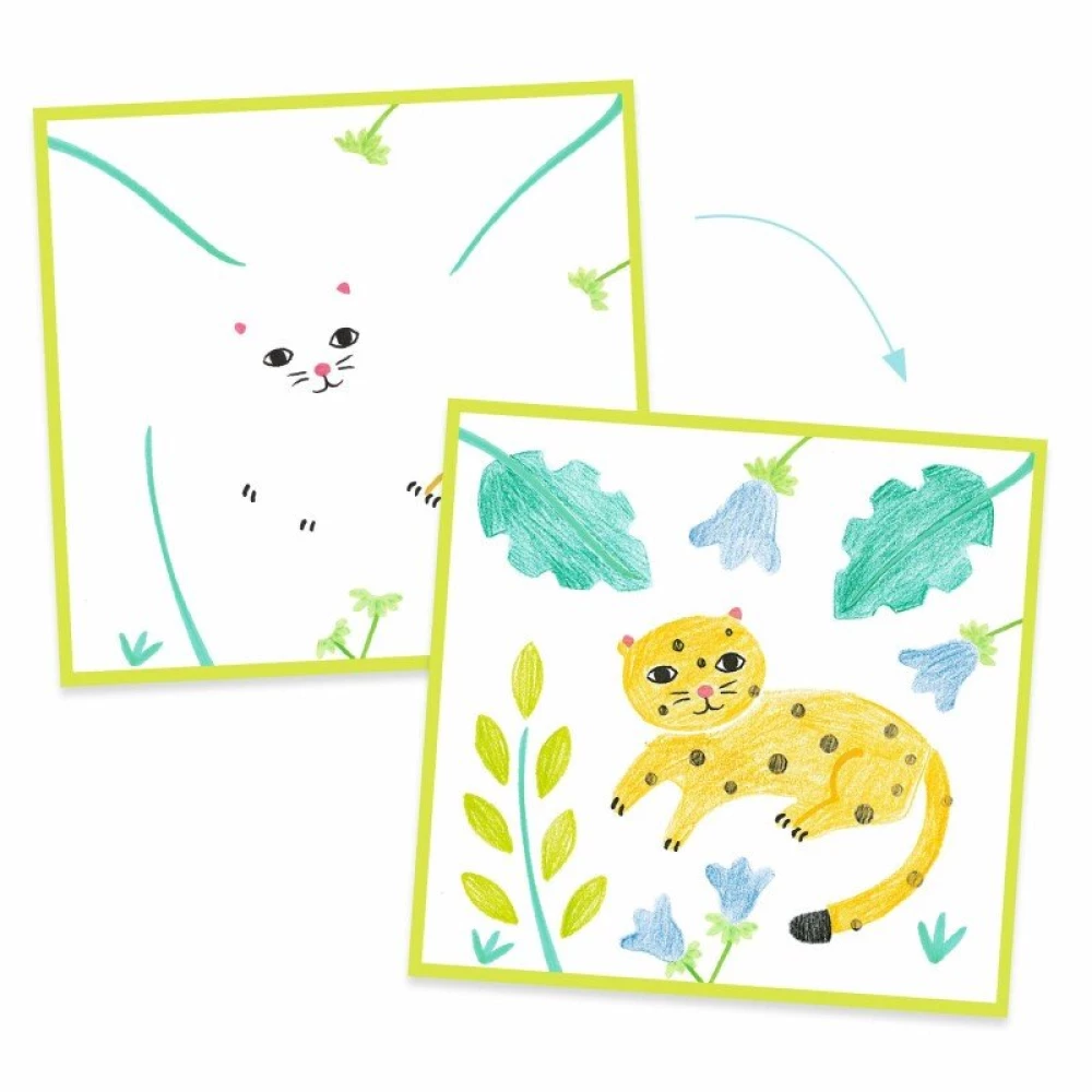 Coloring - 3 stencils, 1 picture