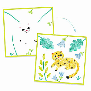 Coloring - 3 stencils, 1 picture
