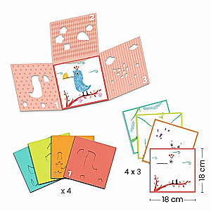 Coloring - 3 stencils, 1 picture