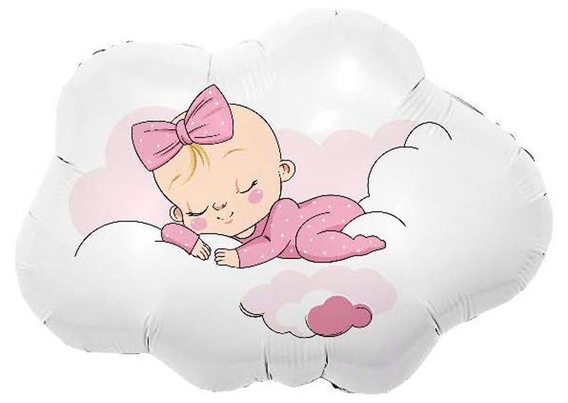 Foil Balloon - Little Girl in the Clouds