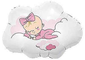 Foil Balloon - Little Girl in the Clouds