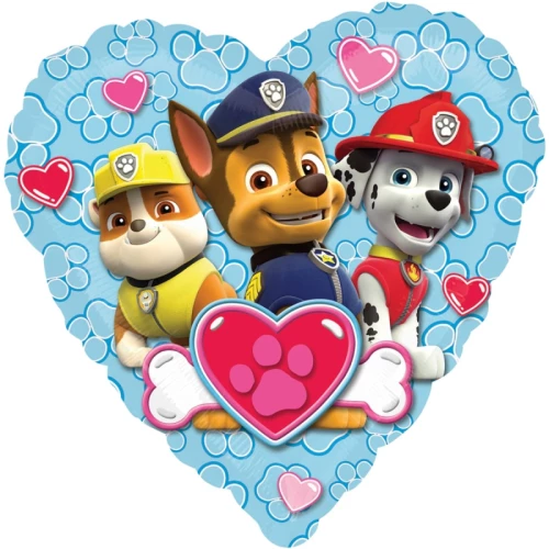 Foil Balloon - Heart. Paw Patrol (18/45cm)