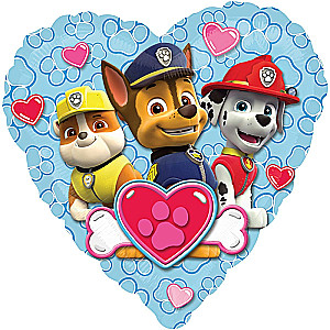Foil Balloon - Heart. Paw Patrol (18/45cm)
