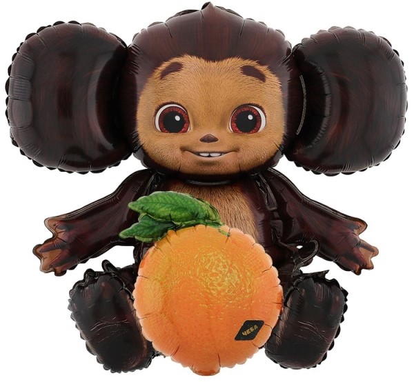 Foil balloon - Cheburashka sitting