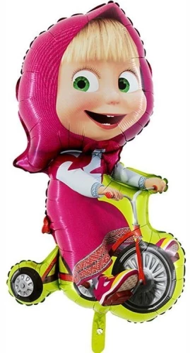 Foil Balloon - Masha on a Bicycle
