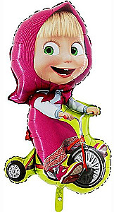 Foil Balloon - Masha on a Bicycle