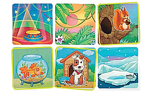 Plastic Lotto for Toddlers. Who Lives Where? Picking a House