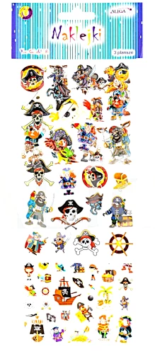 Sticker set - Pirates, assorted