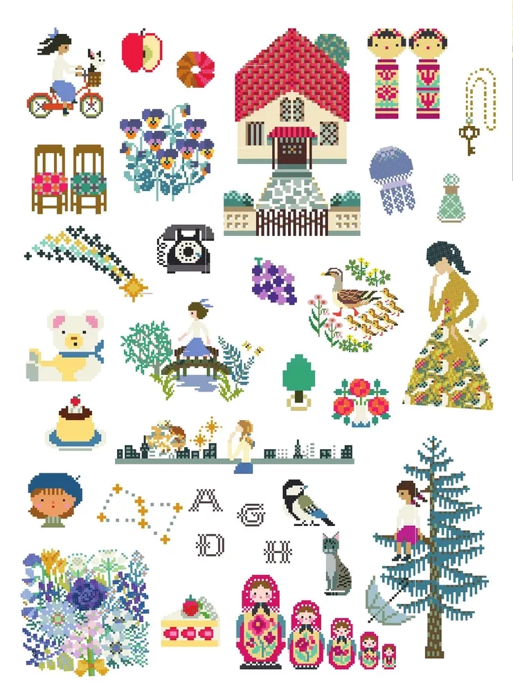 Slow Cross-Stitch Embroidery. The Little Joys of Every Day