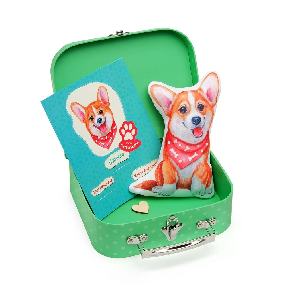 Craft Set for Children's Creativity - Sew a Toy. Corgi Puppy