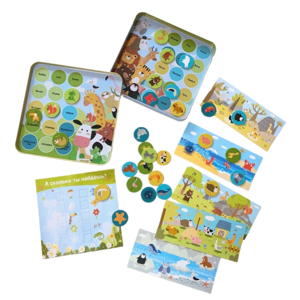 Magnetic Game - Lotto. Animals