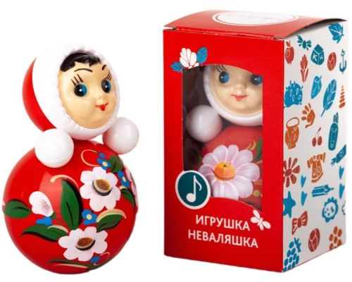 Roly-Poly Toy - Painted Doll, 10 cm