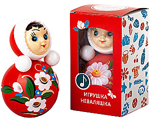 Roly-Poly Toy - Painted Doll, 10 cm