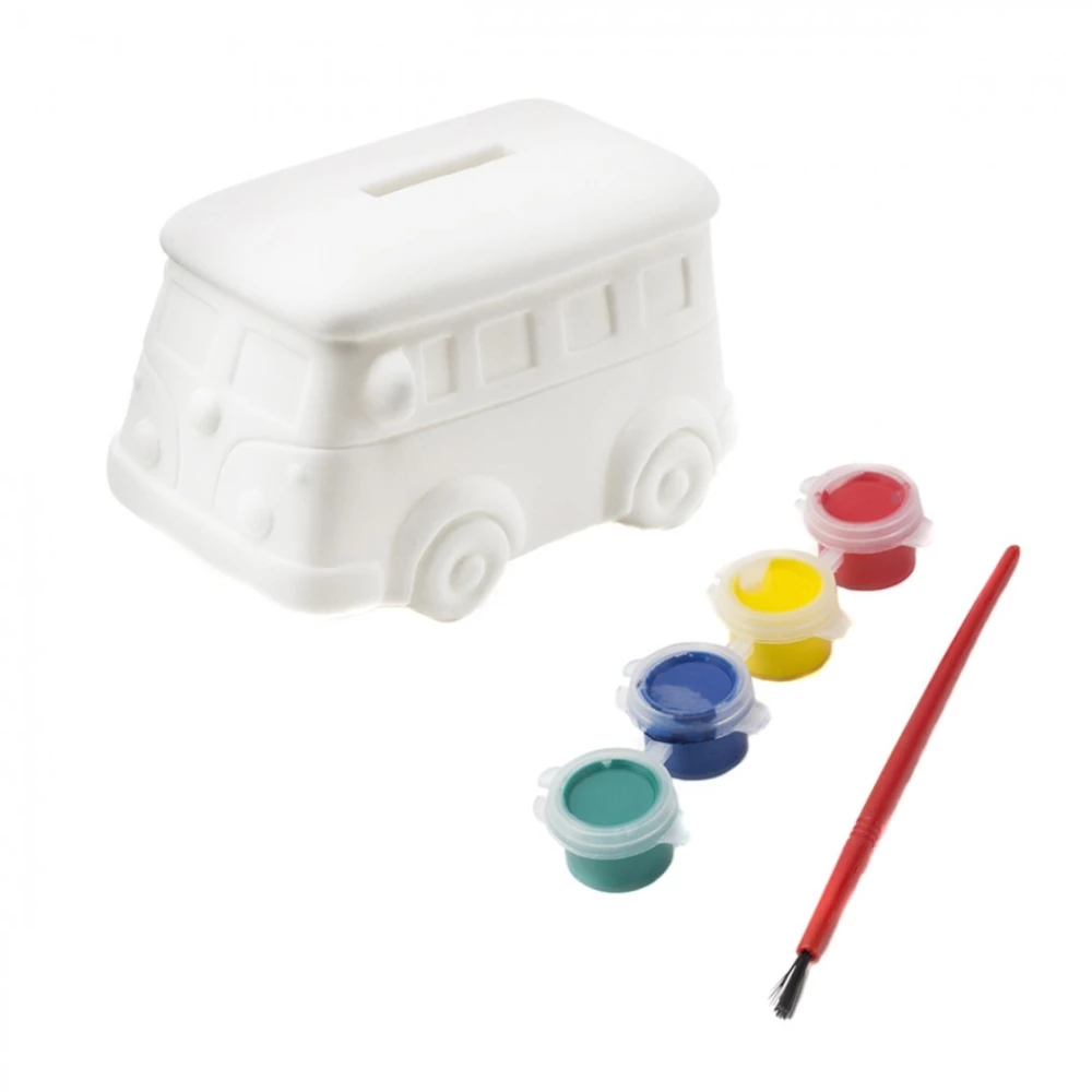 Creative Set - Piggy Bank Coloring. Bus