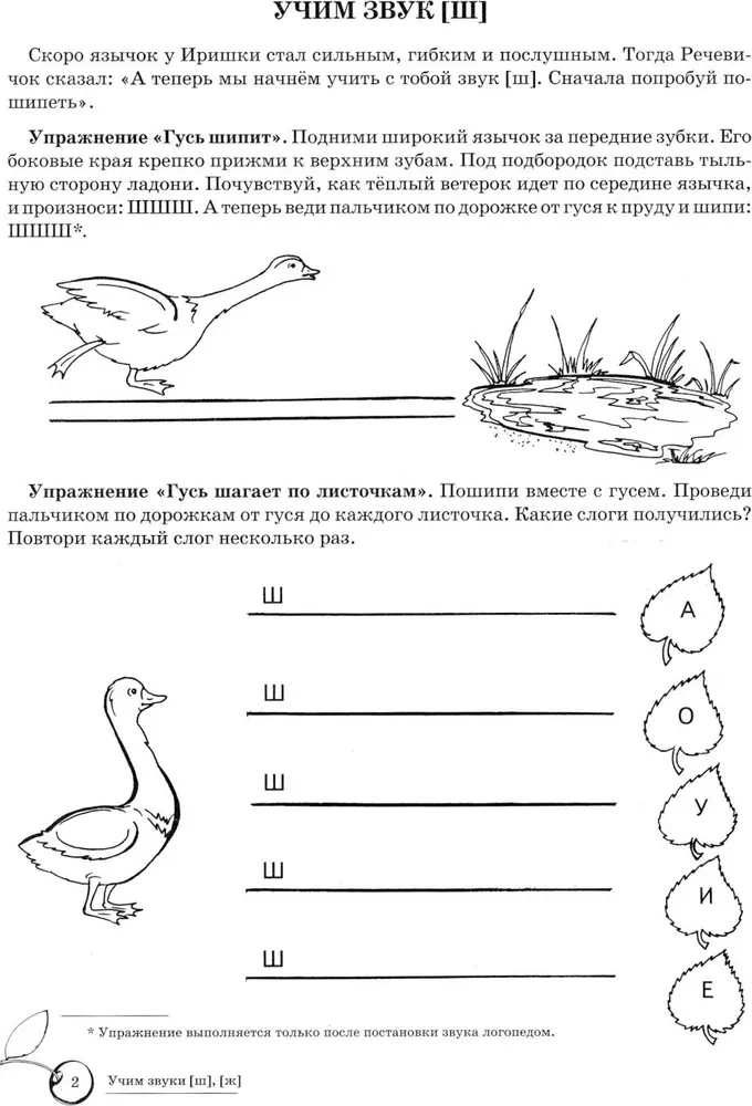 Learning Sounds [sh], [zh]. Home Speech Therapy Workbook for Children 5-7 Years Old