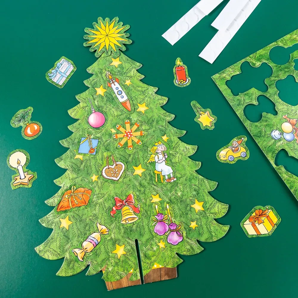 Dressing the Christmas Tree with Connie and Jacob. A New Year Game for Toddlers